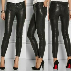 J Brand Lamb Leather Skinny Pants: SZ 22